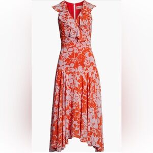 Eliza J Print Handkerchief Hem Midi Dress | Nordstrom Floral Dress | floral dres